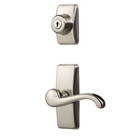 Ideal Security Gl Lever Set With Keyed Deadbolt Satin Nickel The