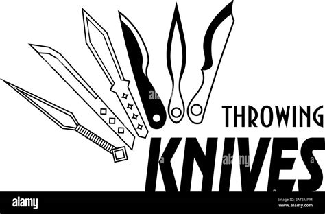 Throwing Knives Stock Vector Images Alamy