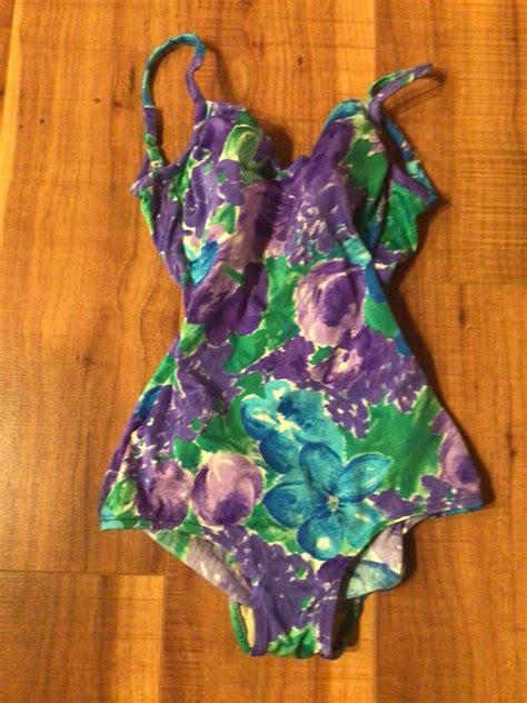 vintage roxanne perfection fit one piece floral swim … gem