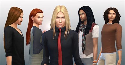 Male Long Hair Pack At My Stuff Via Sims 4 Updates Sims 4 Hair Male