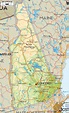Physical Map of New Hampshire State, USA - Ezilon Maps