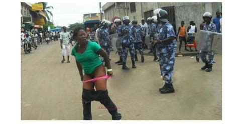 Shola Togolese Women Protesting Pants Down