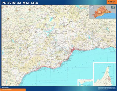 Carreteras Málaga Tienda Mapas Posters Pared