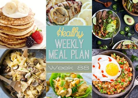 Healthy Weekly Meal Plan Week 88
