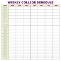 5 Best College Class Schedule Printable PDF for Free at Printablee