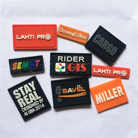 clothing used garment custom logo 3d soft pvc rubber labels china rubber label and woven label