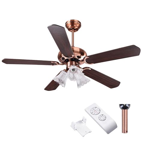Yescom 48 5 Blades Ceiling Fan With Light Kit Frosted Glass Downrod