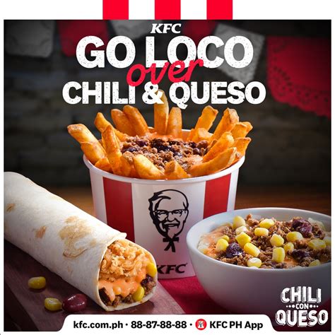 Try the kentucky fried chicken sandwich today! KFC Now Has Cheesy Chili Con Famous Bowl and Twister