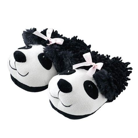 Mothers Day T Ideas Fuzzy Funny Animal Slippers Panda Panda