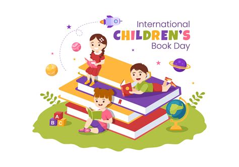 International Childrens Book Day On April 2 Illustration With Kids