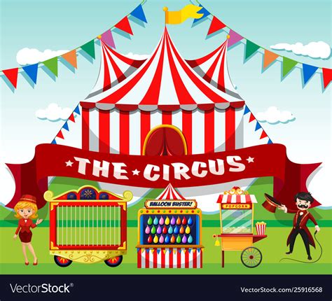 A Cute Circus Background Royalty Free Vector Image