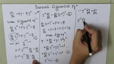Bernoulli Differential Equation Youtube