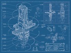 Artwork Talos I Master Blueprint | Prey | Arkane Studios | Cook and Becker