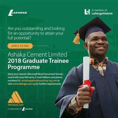 Suggestions will appear below the field as you type. Lafarge Ashaka Cement Limited 2018 Graduate Trainee ...