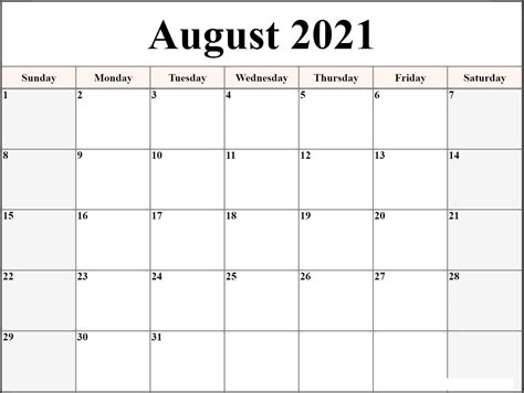 Free Downloadable 2021 Word Calendar Monthly Calendar 2021 Free