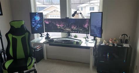 Work From Home Gaming Streaming Triple Monitor Setup Feat Subby