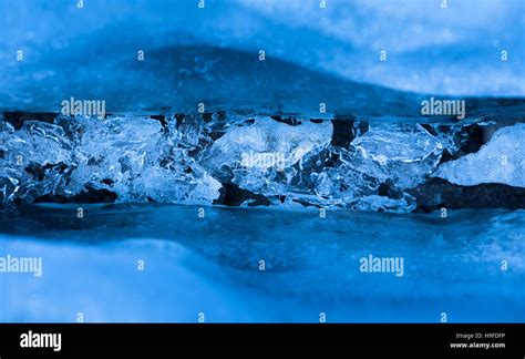 Ice Crack In Frozen Yukon River Stock Photo Alamy