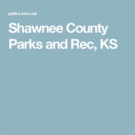 Shawnee County Parks And Rec Ks