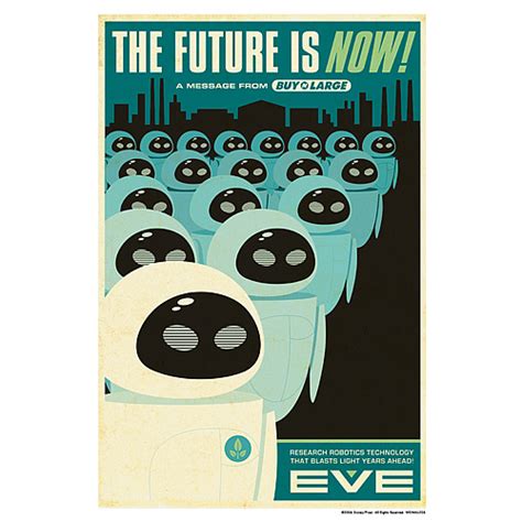Wall E The Future Is Now Paper Giclee Print Acme Archives Wall E