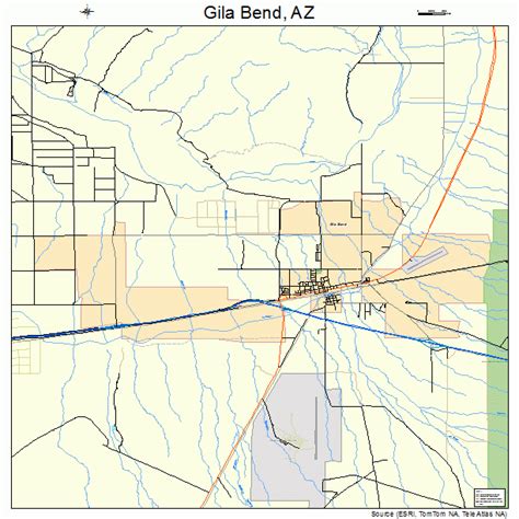 Gila Bend Arizona Street Map 0427050
