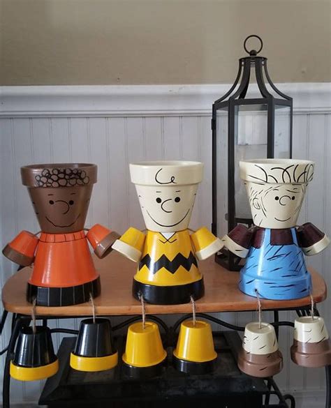 Hand Painted Charlie Brown Peanuts Pot Head When Purchasing Please