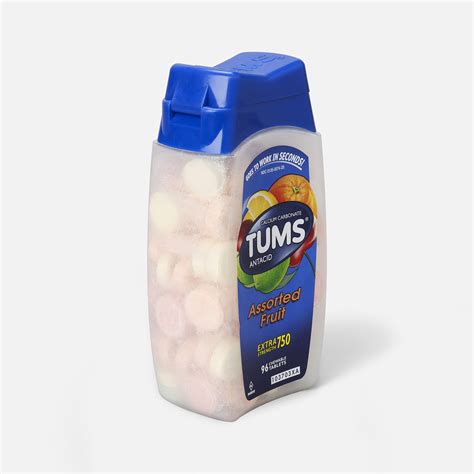 Tums Extra Strength Assorted Fruit Antacid Chewable Tablets For Heartburn Relief 96 Ct
