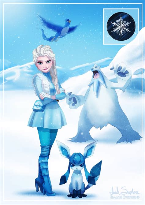 Gym Leader Elsa Frozen Pokemon Illustration Popsugar Tech Photo 2