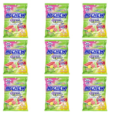 Hi Chew Sweet And Sour Flavor Soft And Chewy Taffy Candy Bundle Pack