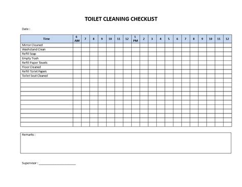Recommended maintenance supervisor resume keywords & skills based on most important look to the resume checklist below to investigate how electricity, preventive maintenance, and. Toilet Cleaning Checklist - Download this printable Toilet ...