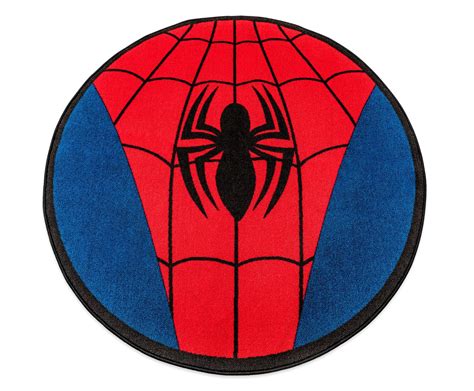 Marvel Spider Man Chest Logo Round Printed Area Rug 52 Inches