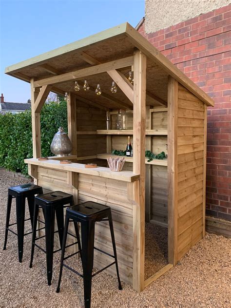 Wooden Garden Bar Heavy Duty Pressure Treated Etsy