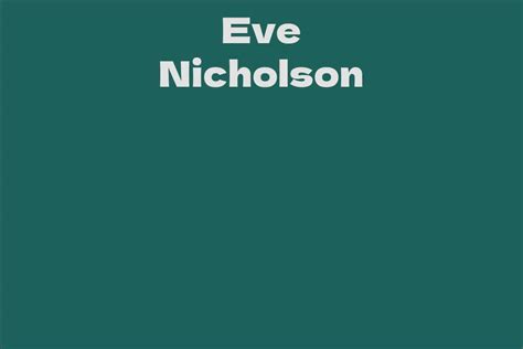 Eve Nicholson Telegraph