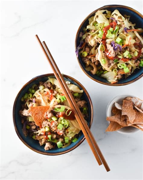 Healthy Egg Roll Bowl The Dizzy Cook
