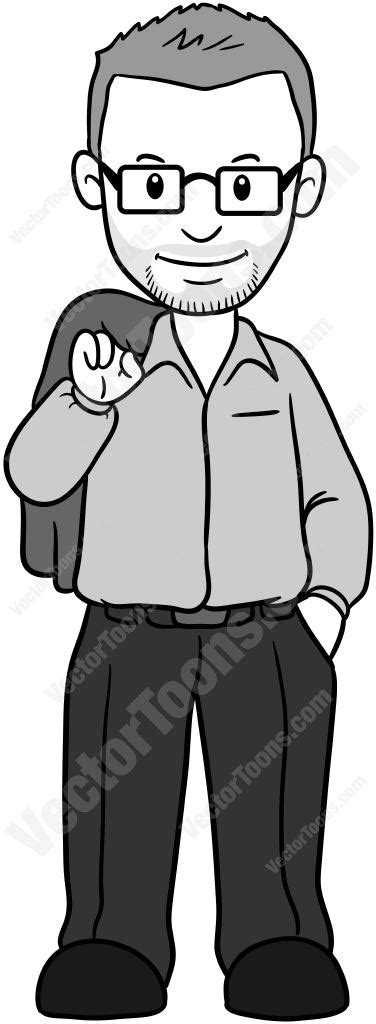 Silhouette of man in a hat and suit on a white background vector. man standing right clipart black and white - Clipground