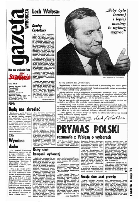 Pierwszy Numer Gazety Wyborczej Z Okazji 30 Urodzin Dziennika Gazeta