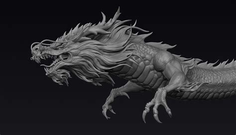 chinese dragon zbrush 3d model cgtrader