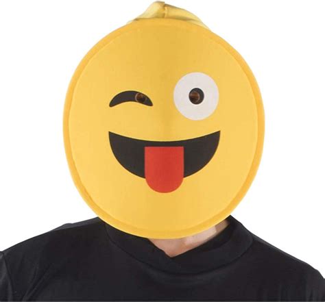 Dress Up America Face With Tongue Emoji Mask For Kids