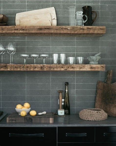 Natural Wood Floating Shelves Kitchen Inspirations Kitchen Design