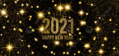 Happy New Year 2021 Background Design With Gold Glitter Wallpaper