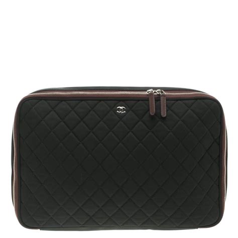 Chanel Black Quilted Nylon Laptop Case 15 Chanel Tlc