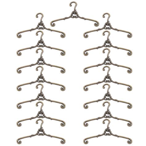 15pcs Mini Hangers Miniature Hanger Doll Clothes Hanger Miniature Metal