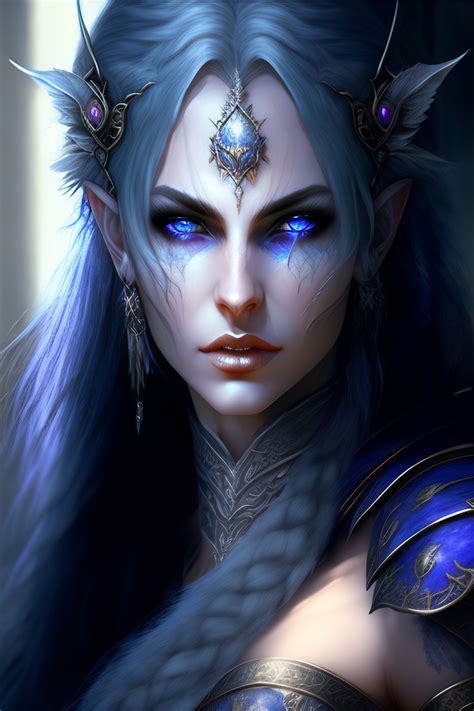 Lexica High Fantasy Drow Dark Elf Blue Skin Warlock Dark