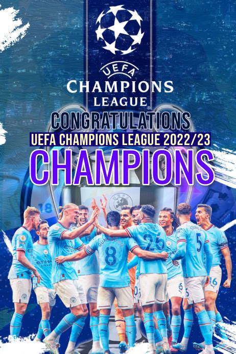 Congratulation Champions League Template Postermywall