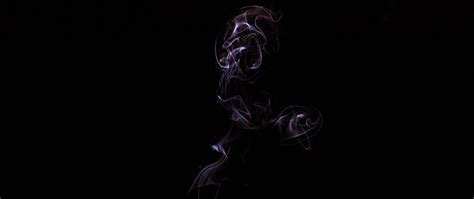 Download Wallpaper 2560x1080 Smoke Black Background Dual