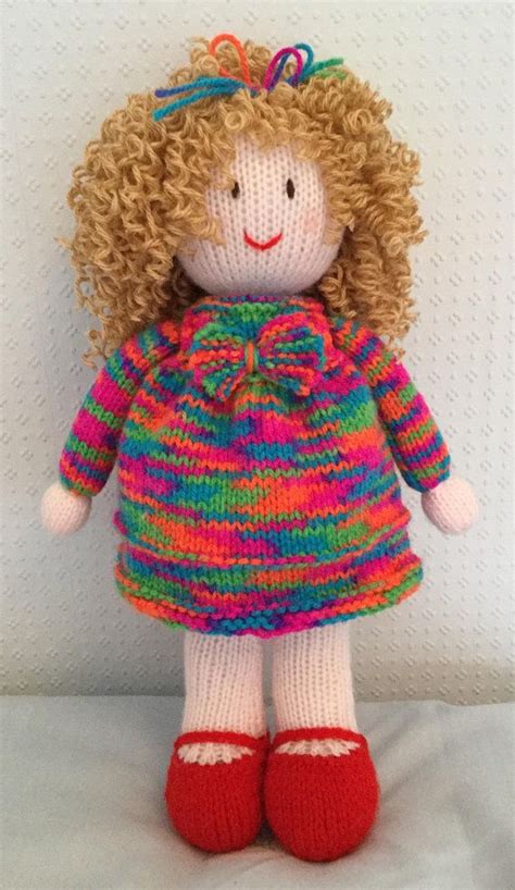 Hand Knitted Doll Etsy Uk Hand Knit Doll Knitted Dolls Hand Knitting