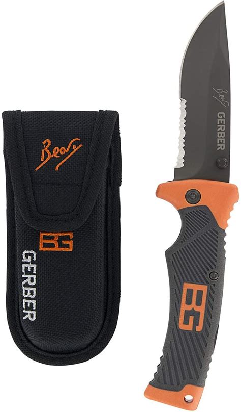 Gerber Bear Grylls Folding Sheath Knife Serrated Edge 31 000752 In