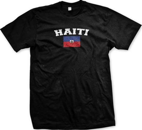 Haiti Country Flag Haitian Pride Ayiti Football Soccer Mens T Shirt Ebay