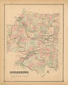 DOYLESTOWN, Pennsylvania - 1876 Map