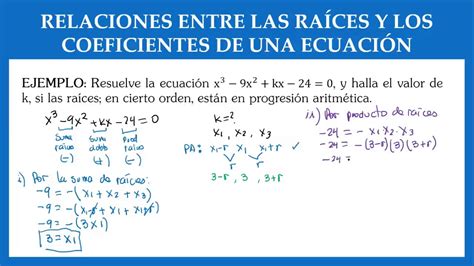 Relación De Las Raíces Con Los Coeficientes De Una Ecuación 3 De 4