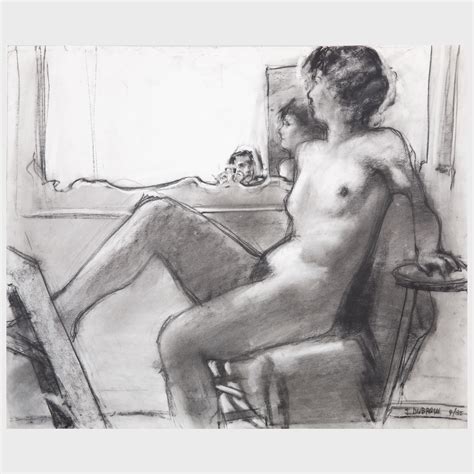 John Dubrow B 1958 Reclining Nude And Seated Nude
